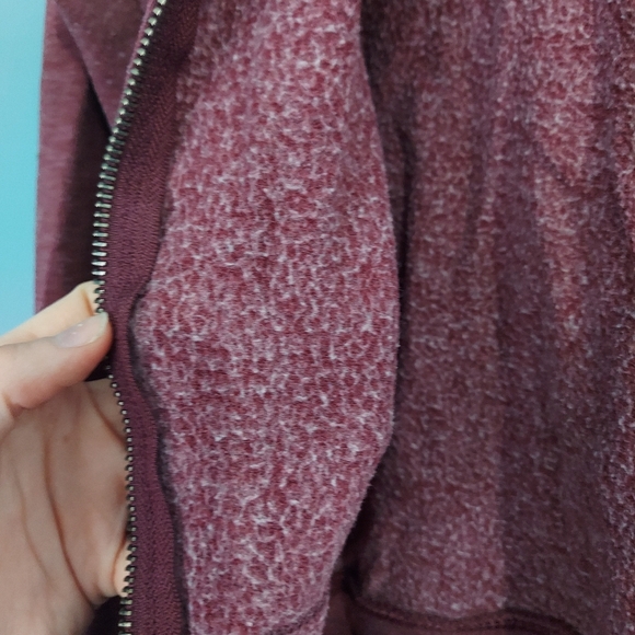 American Eagle Sweatshirt, Zip up, dark red, Women's small - Picture 3 of 5